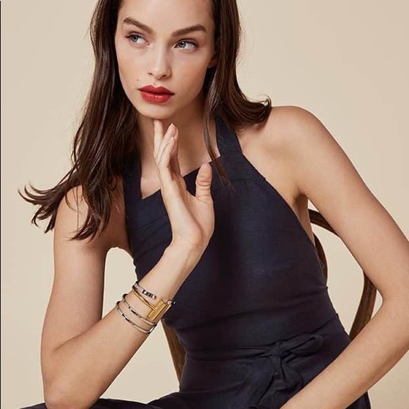 Reformation Essie Dress – Navy NWOT size small. Linen apron sundress. Rar… - Picture 3 of 6